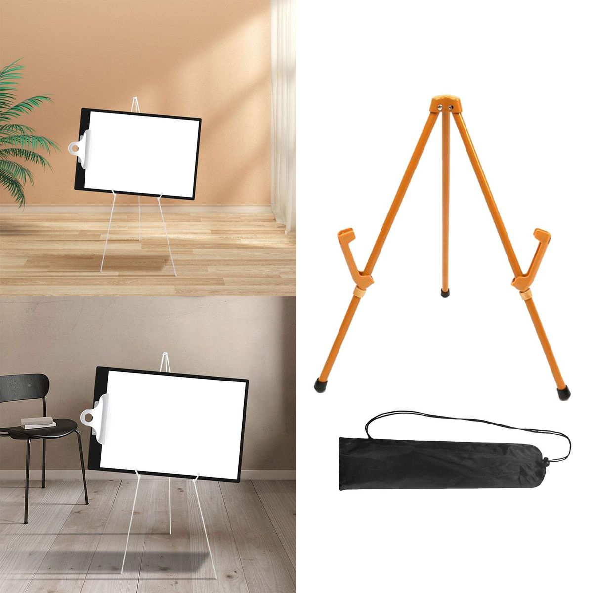 Tripod Display Easel Stand Stable Drawing Easels Folding Easel Argent