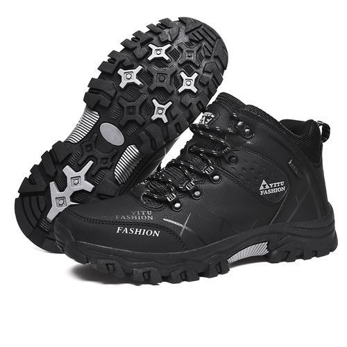 Mens Outdoors Wear-resisting Shoes Males Non-slip Climbing Shoes Black