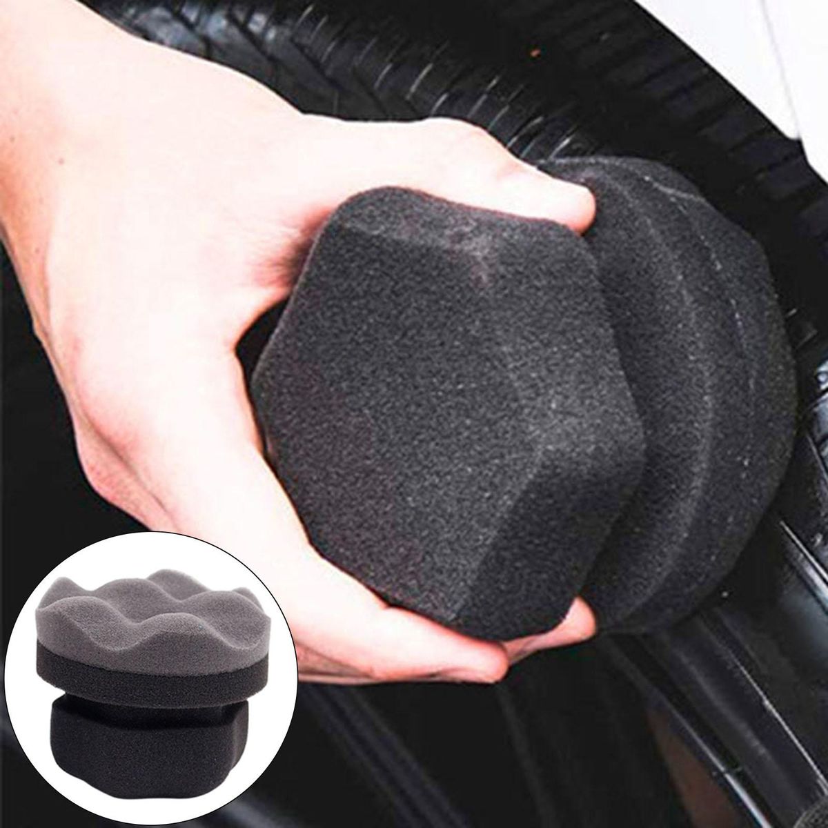 1PC Auto Waxing Pads Sponge Buffing Pad Soft Manual