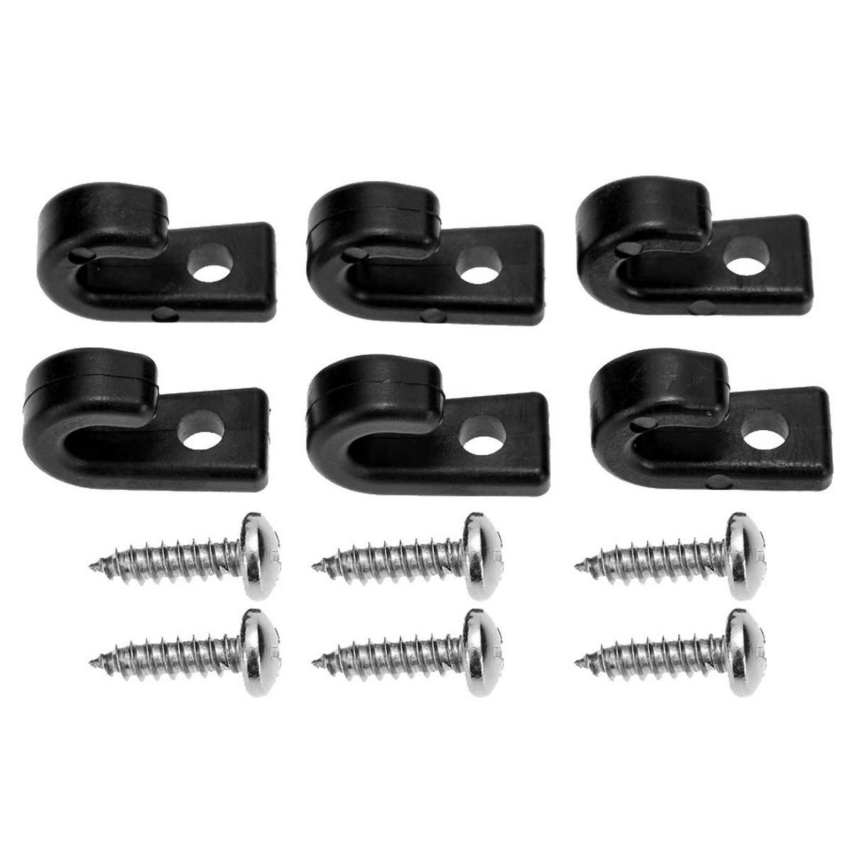 6pcs Nylon J-hooks For Kayaks Canoes Or Boats With Screws
