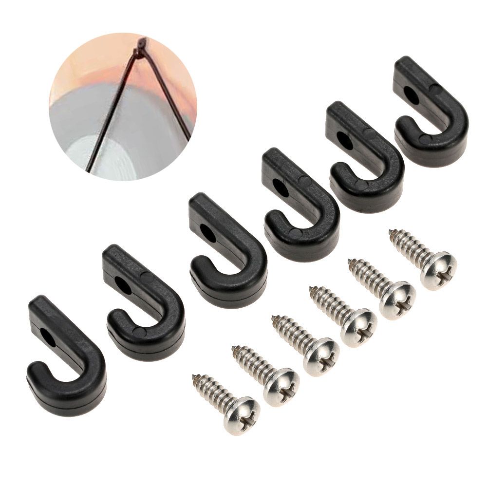 6pcs Nylon J-hooks For Kayaks Canoes Or Boats With Screws
