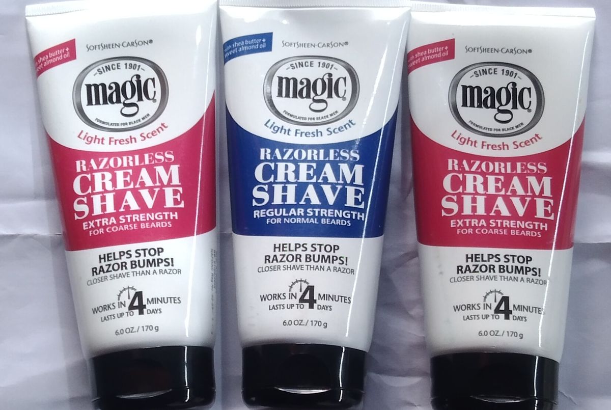 Magic Razorless Shave Cream,Regular,Extra Strength,Bald Head