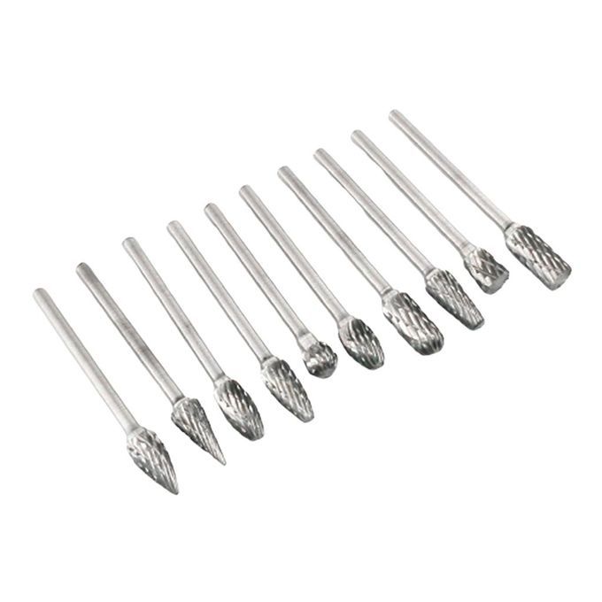 10 Packs 3x6mm Tungsten Carbide Rotary Grinder Cut Burr Drill Carving