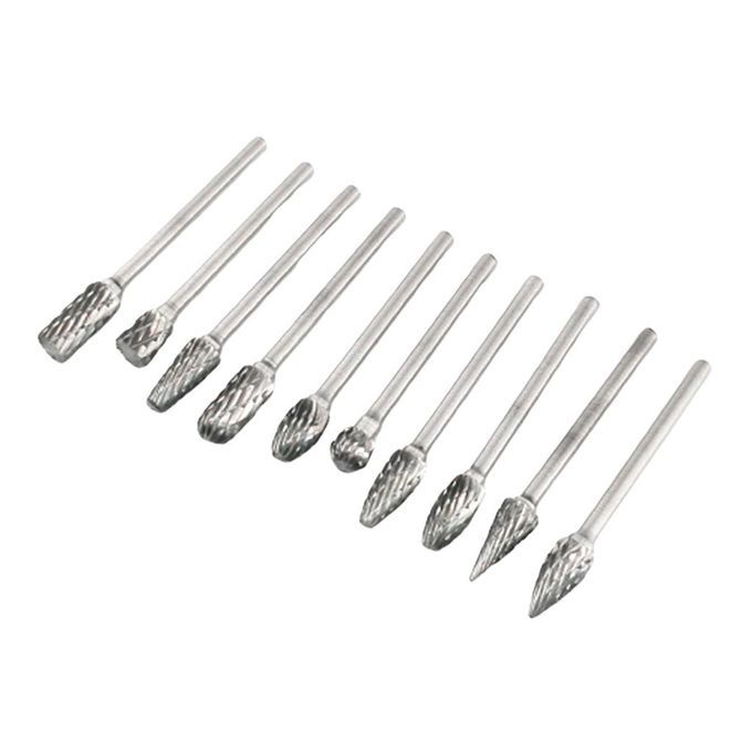 10 Packs 3x6mm Tungsten Carbide Rotary Grinder Cut Burr Drill Carving