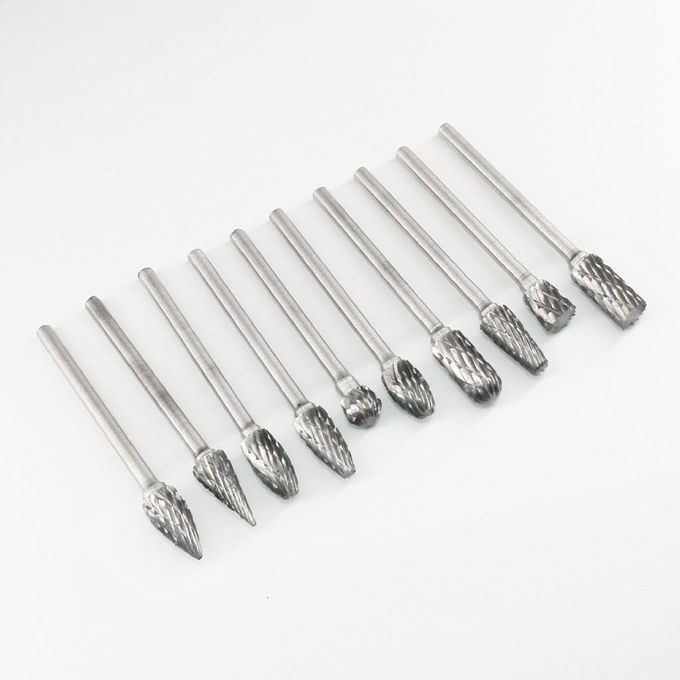 10 Packs 3x6mm Tungsten Carbide Rotary Grinder Cut Burr Drill Carving