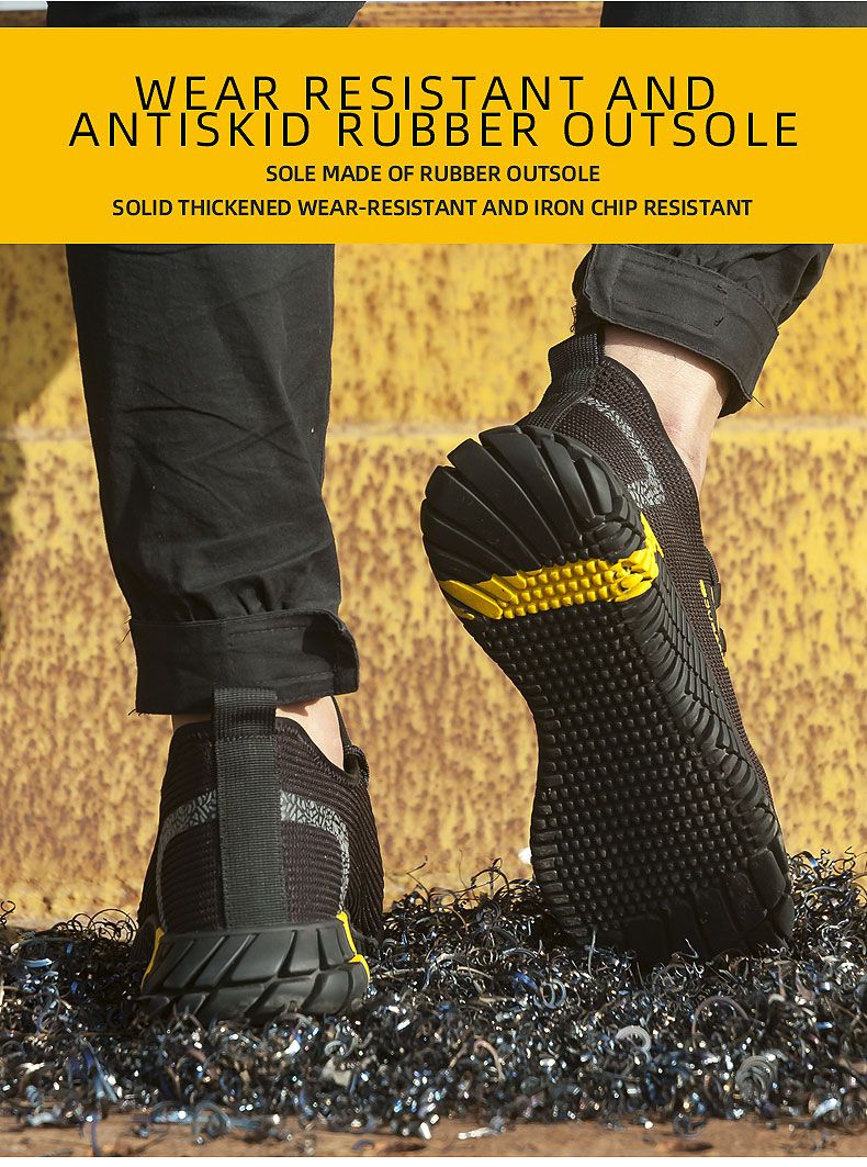 Safety Shoes For Men Work Breathable Air Mesh Work Boots Mens Shoes