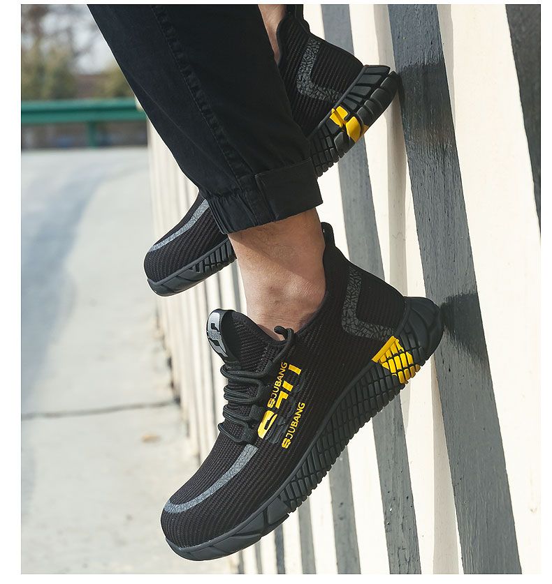 Safety Shoes For Men Work Breathable Air Mesh Work Boots Mens Shoes