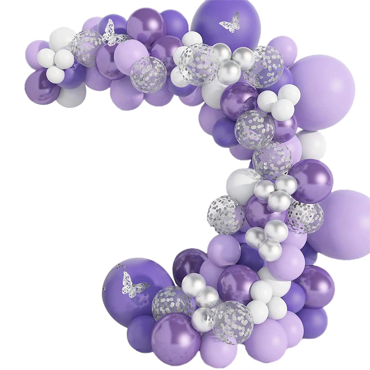 1 Set Balloon Garland Birthday Party Decor Arrangement Balloons Purple