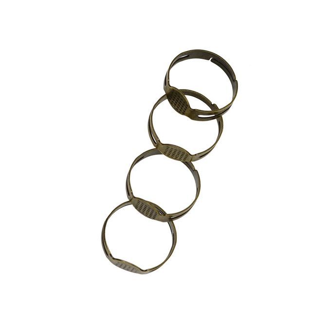 100Pcs 8mm Pad DIY Ring Base Adjustable Ring Blanks  On Cabochons
