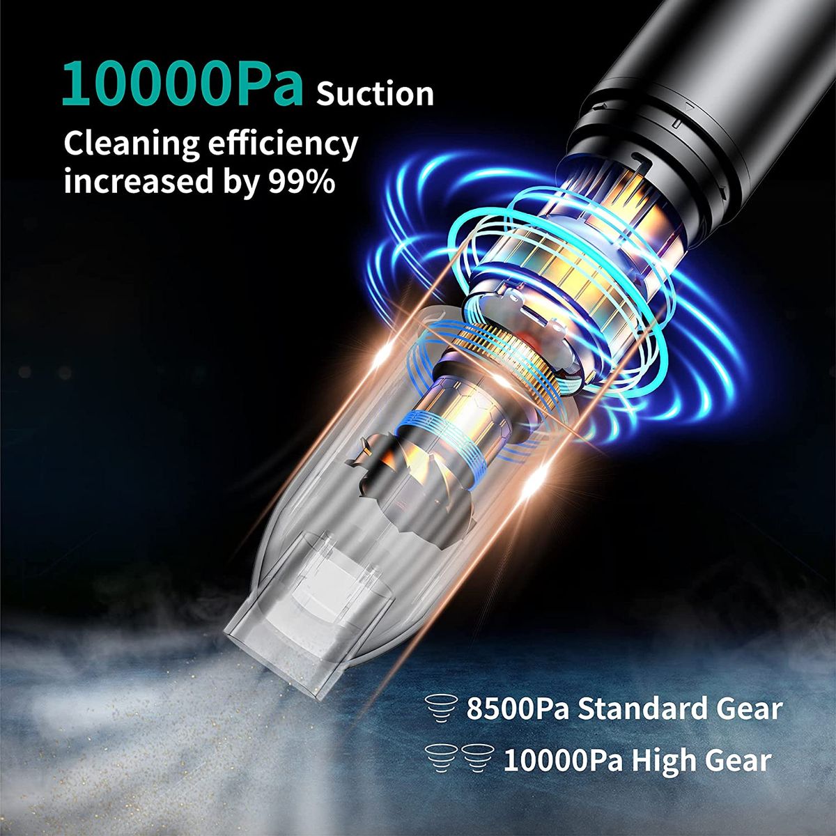 Air Duster & Mini Vacuum Cordless 2 In 1 Pet Hair Suction