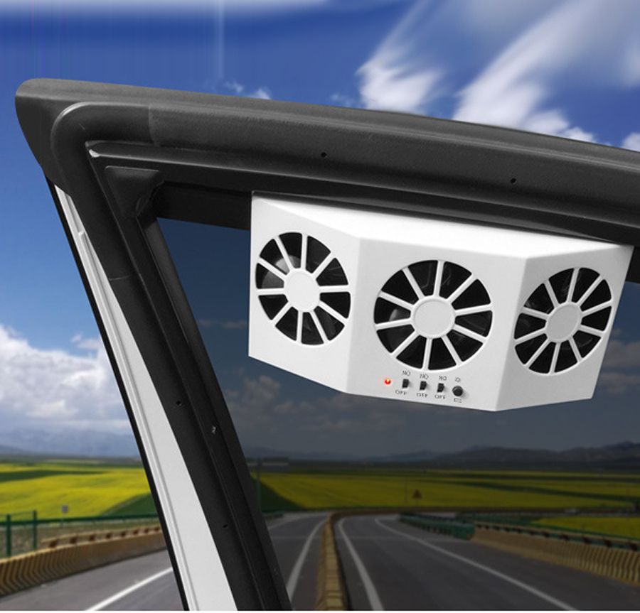 Car Solar Window Exhaust Fan Vehicle Air Purifier Ventilation Fan