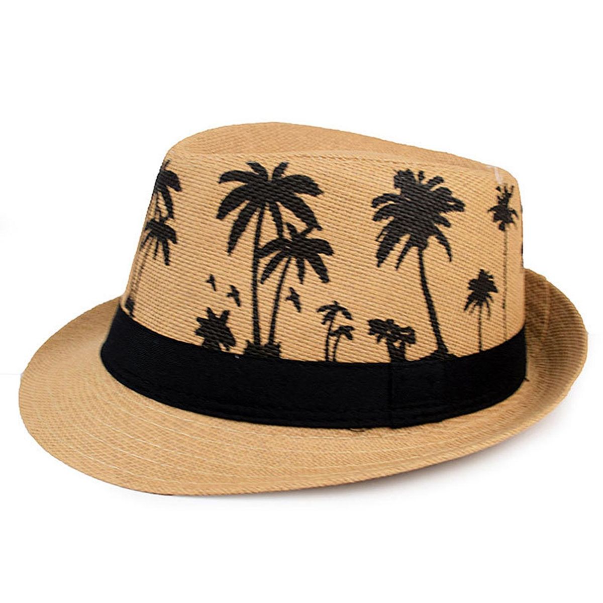 Straw Hat Summer Vacation Men Beach Hat Khaki