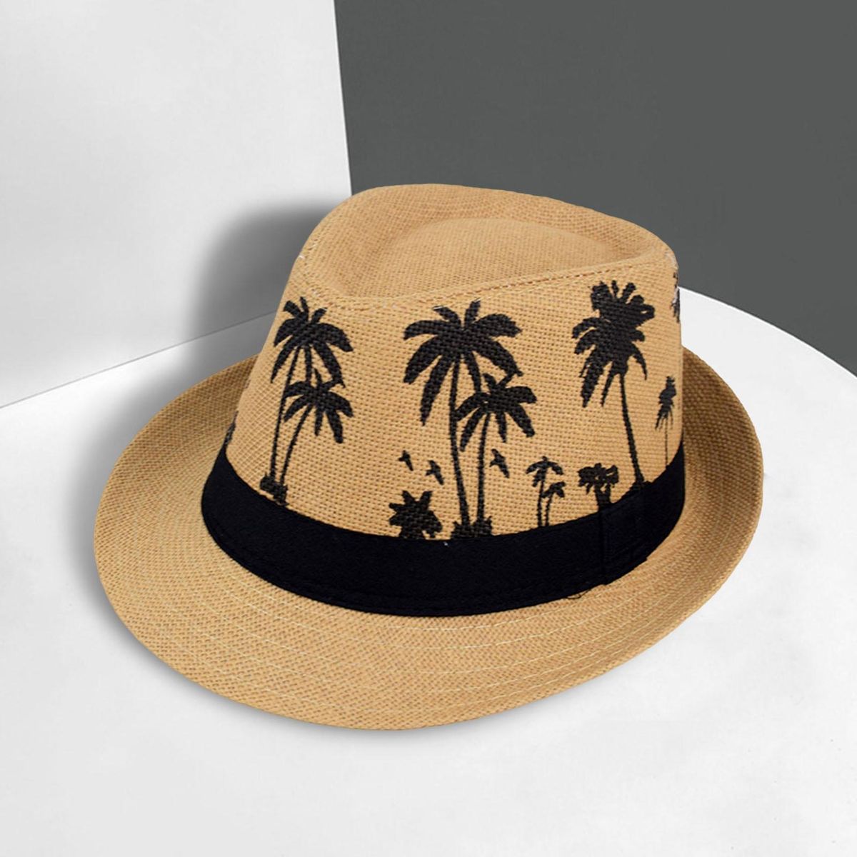 Straw Hat Summer Vacation Men Beach Hat Khaki