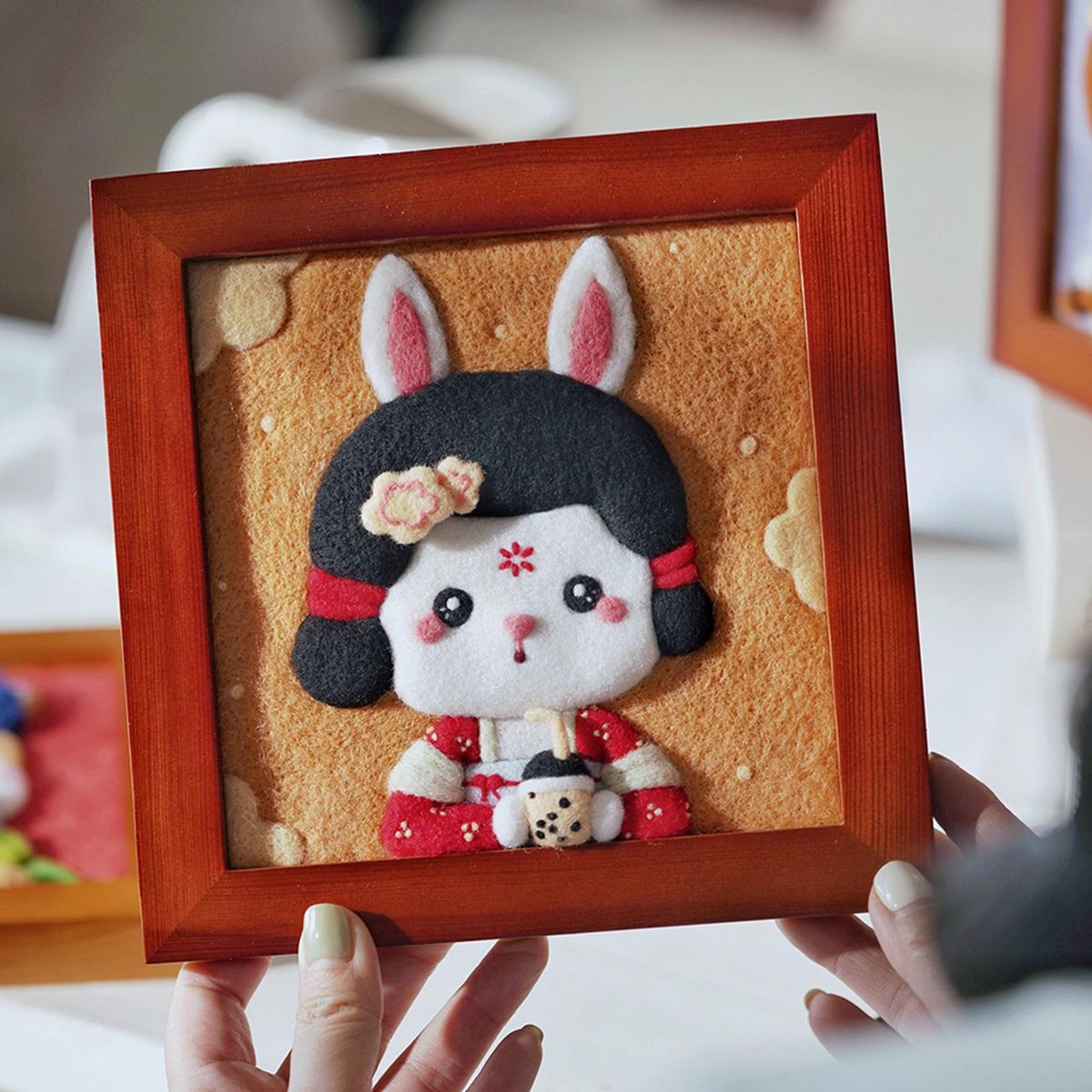 Wool  Felt Kit Gift DIY Decoration With Photo Frame Set For E