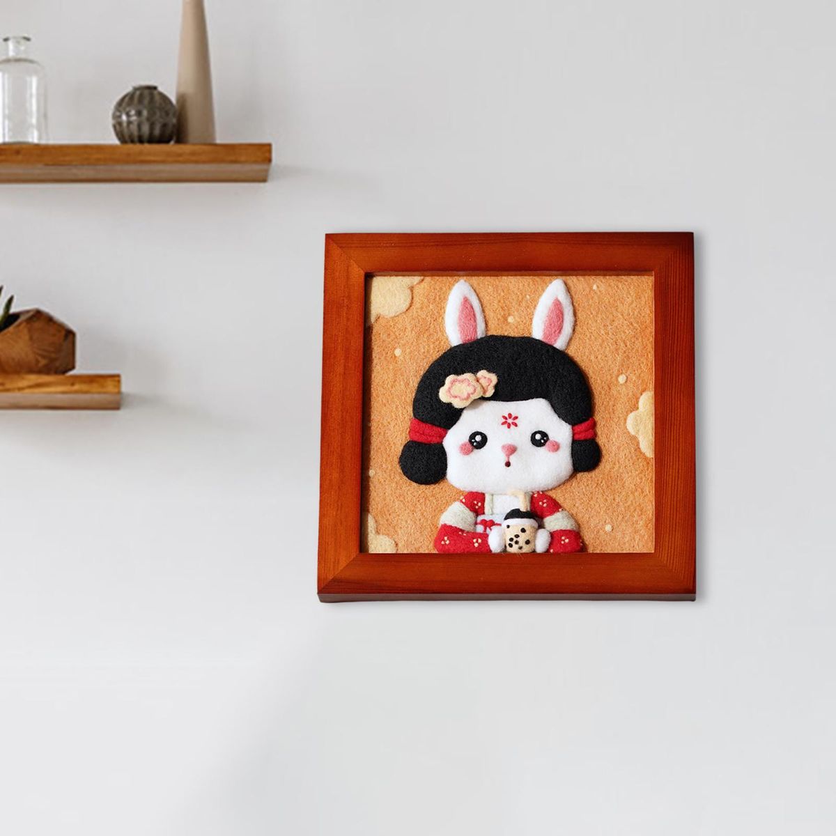 Wool  Felt Kit Gift DIY Decoration With Photo Frame Set For E