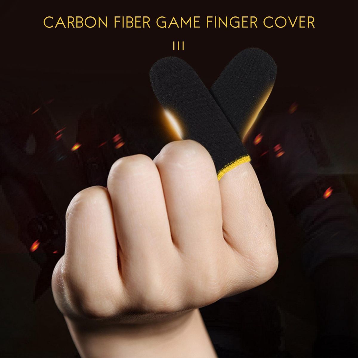 Carbon Fiber Finger Sleeves For PUBG Games 16 Pcs)