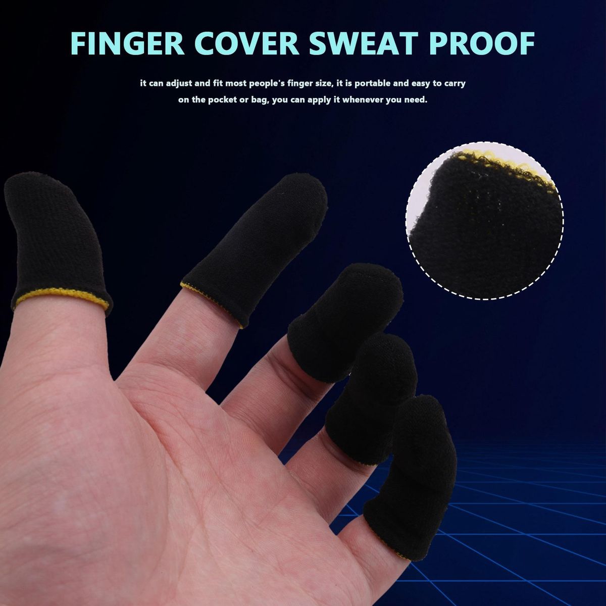 Carbon Fiber Finger Sleeves For PUBG Games 16 Pcs)