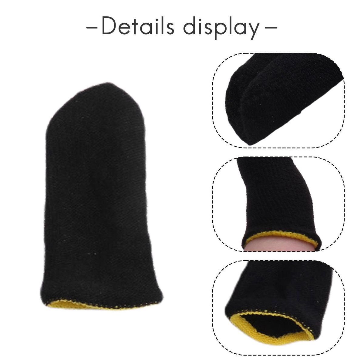 Carbon Fiber Finger Sleeves For PUBG Games 16 Pcs)