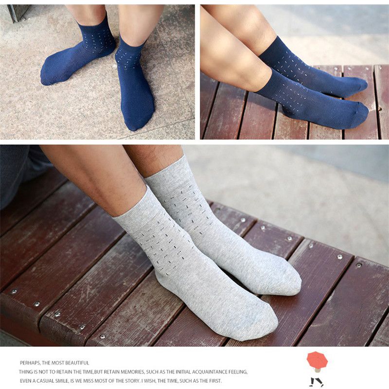 5 Pairs/Set Men Business Socks Comfortable Cotton Breathable