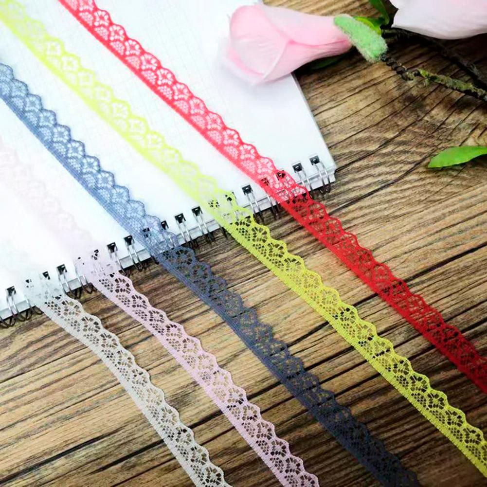 10 Yards Lace Ribbon 15mm Wide Trim DIY Fabric Wedding Decorative Sewing Rope-Black