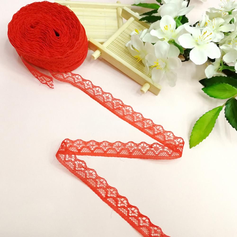 10 Yards Lace Ribbon 15mm Wide Trim DIY Fabric Wedding Decorative Sewing Rope-Black
