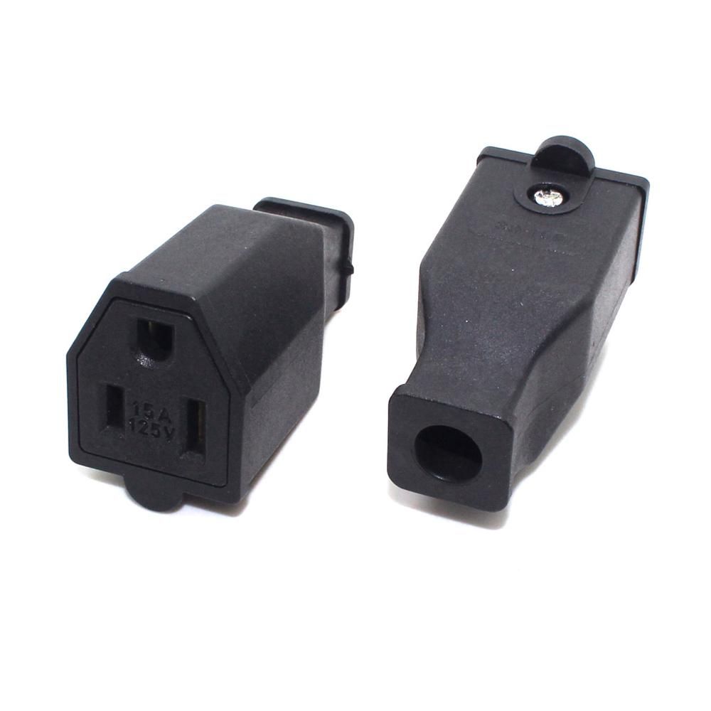 American 3 Pins Industrial AC Electrical Power Rewireable Plug Male Wire Socket Outlet Adapter Extension Cord Connector 15A