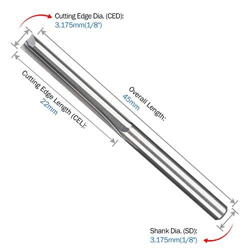 HQMaster CNC Router Bits 18 Router Bit Straight Router Bit 1