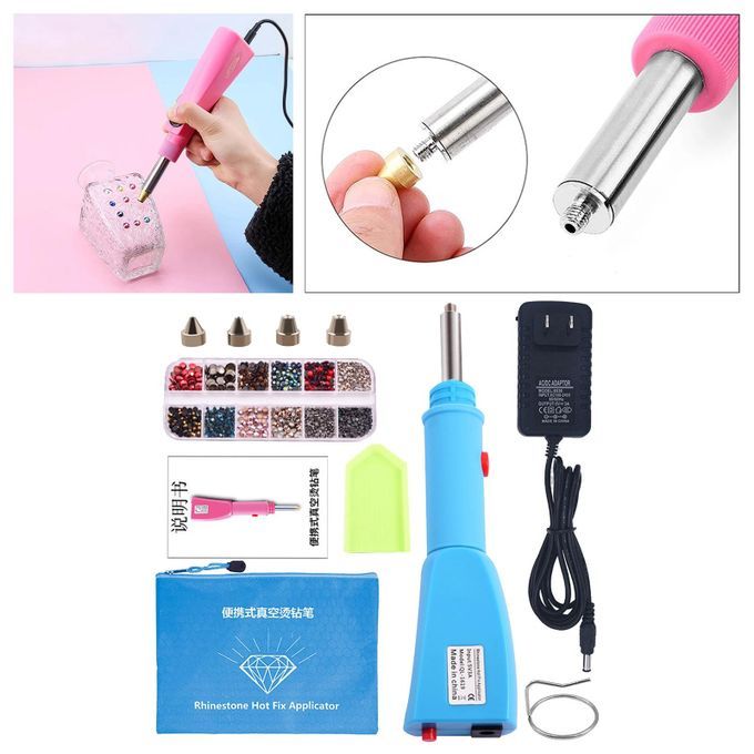 Hotfix Applicator Kit Wand Hot Fix Rhinestone  On DIY Heat Blue