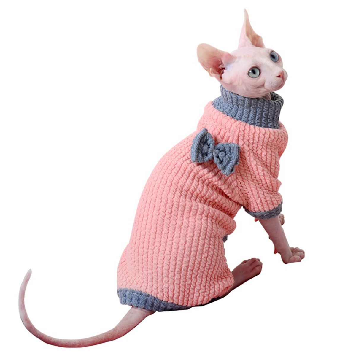Cat Costume 4-Legged Cat Jumpsuit Clothing Decoration Pink