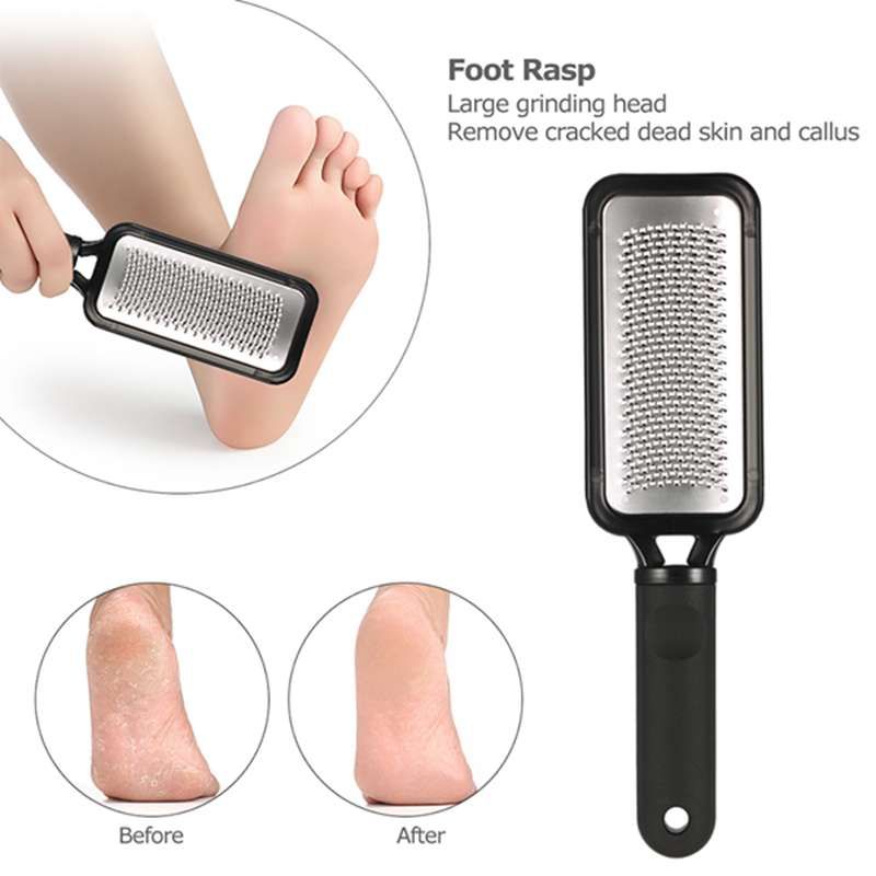 Pedicure Rasp Foot File Callus Remover For Hard Skins And Chapped Skin Corns, Feet Scrubber Scrubber Cleaner File 2 PCS / Set