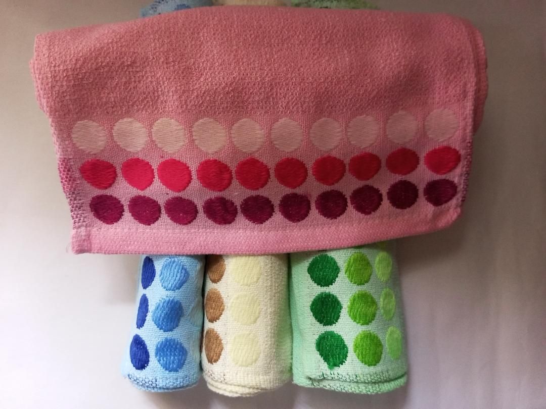 Multicolour Face Towels - Pack Of 12