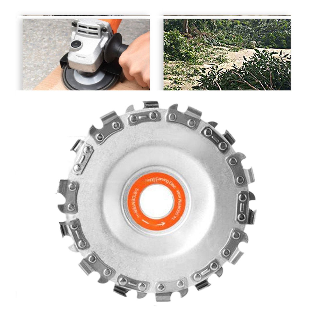 Portable Wood Carving Chain Disc Attachment For Shaping