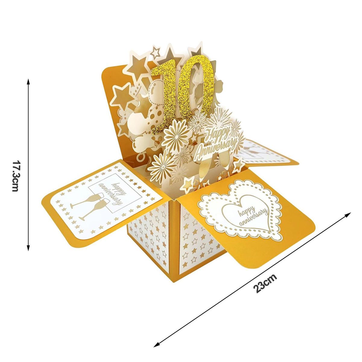 Attractive Greeting Card Forever Love 3d Anniversary Card for Couples