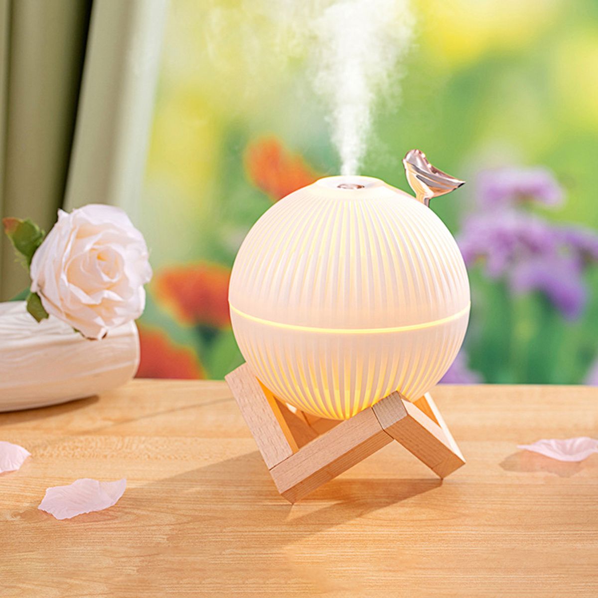 330mL Lark Mist Humidifier With Night Light Quiet Bird