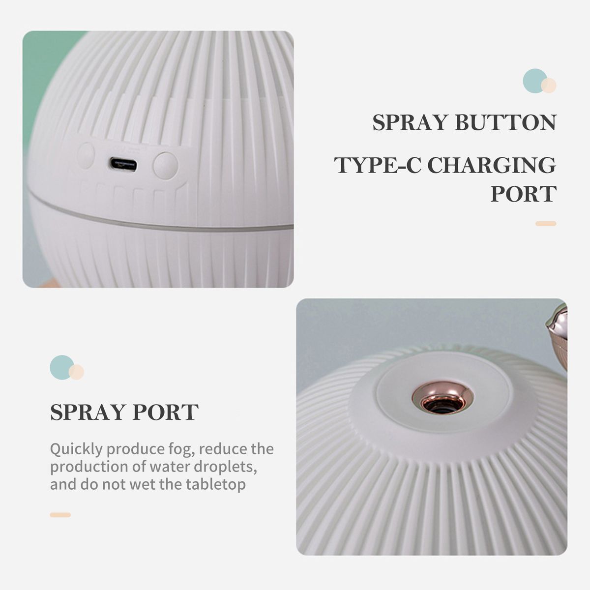 330mL Lark Mist Humidifier With Night Light Quiet Bird