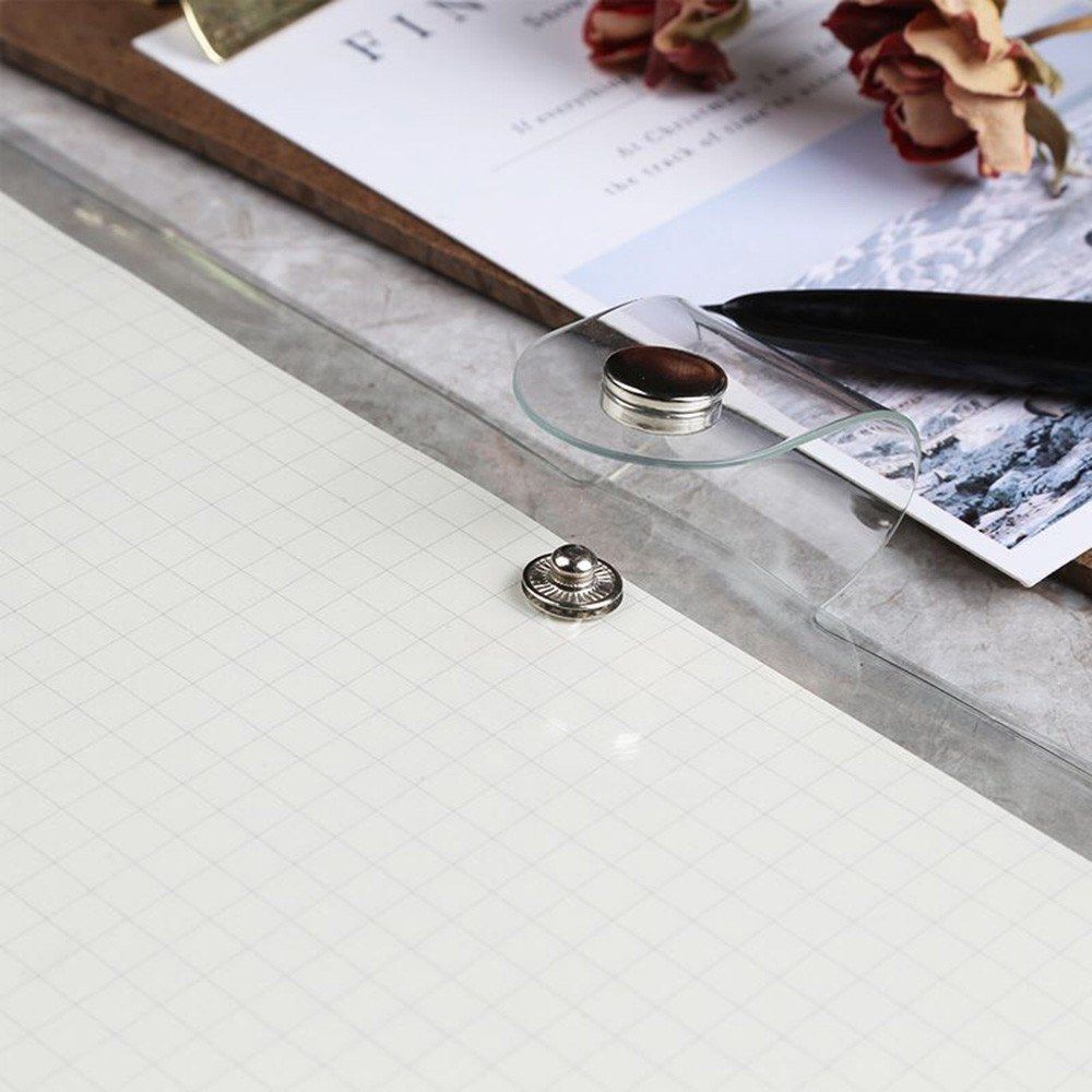 1Pc Transparent PVC Clip File Folder Loose Notebook Sheet