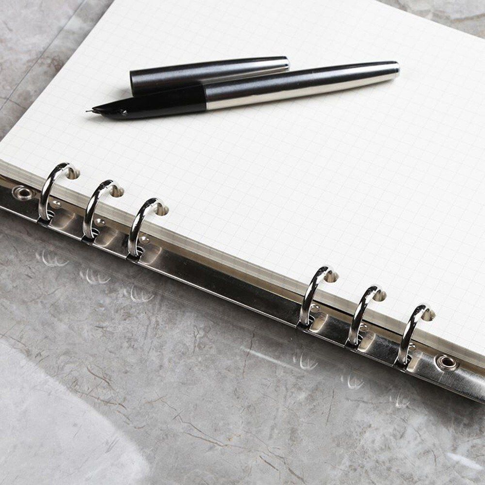 1Pc Transparent PVC Clip File Folder Loose Notebook Sheet