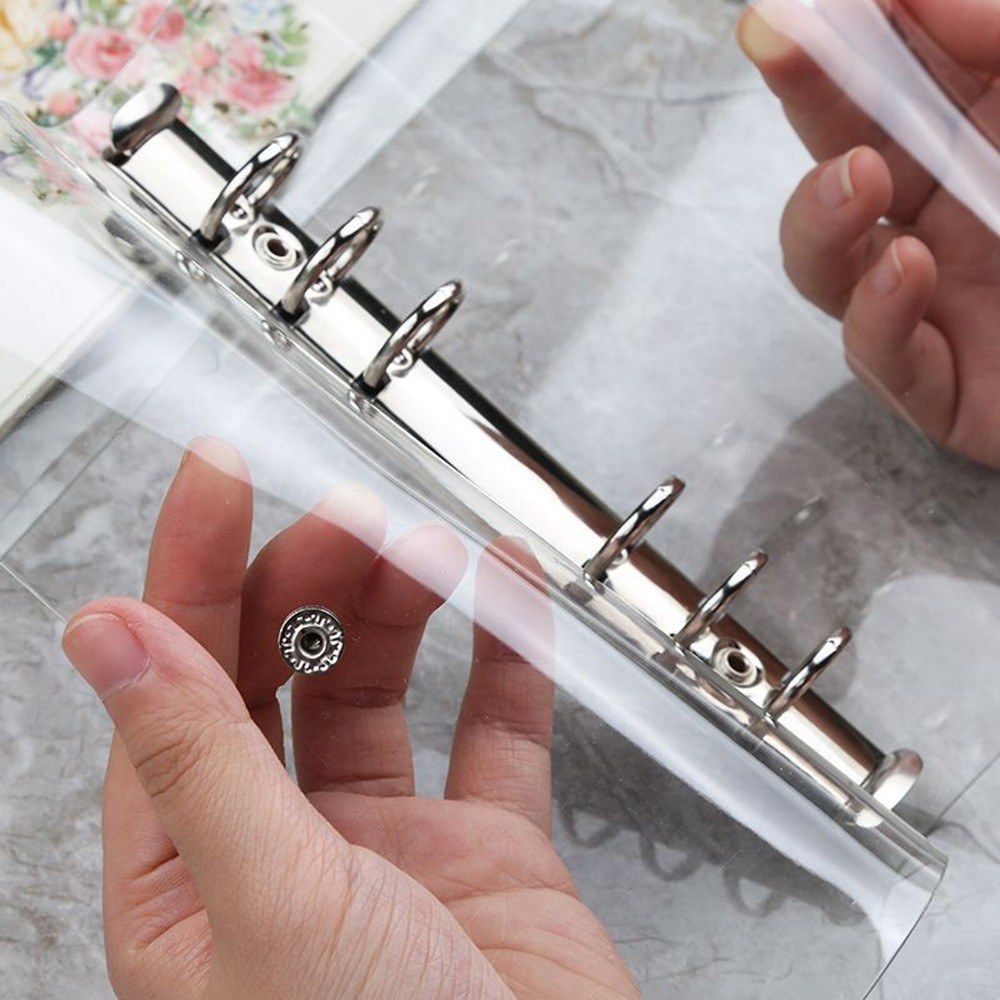 1Pc Transparent PVC Clip File Folder Loose Notebook Sheet