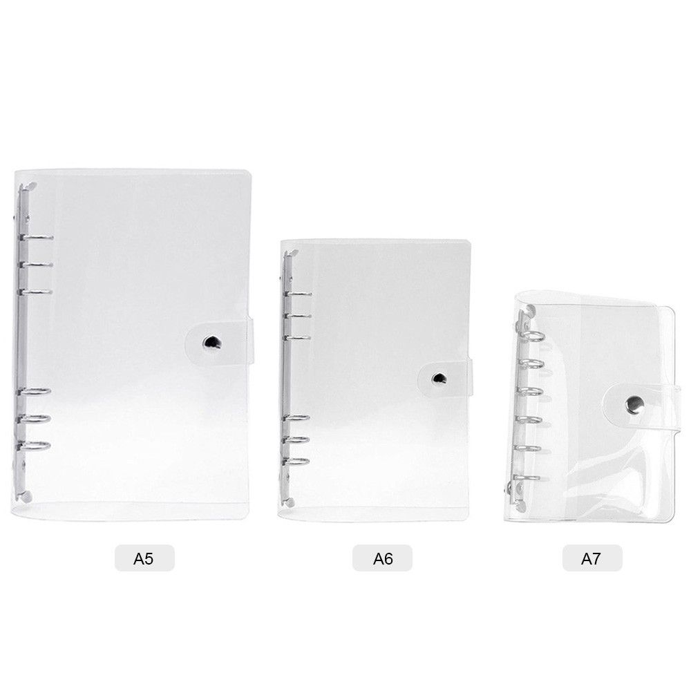 1Pc Transparent PVC Clip File Folder Loose Notebook Sheet