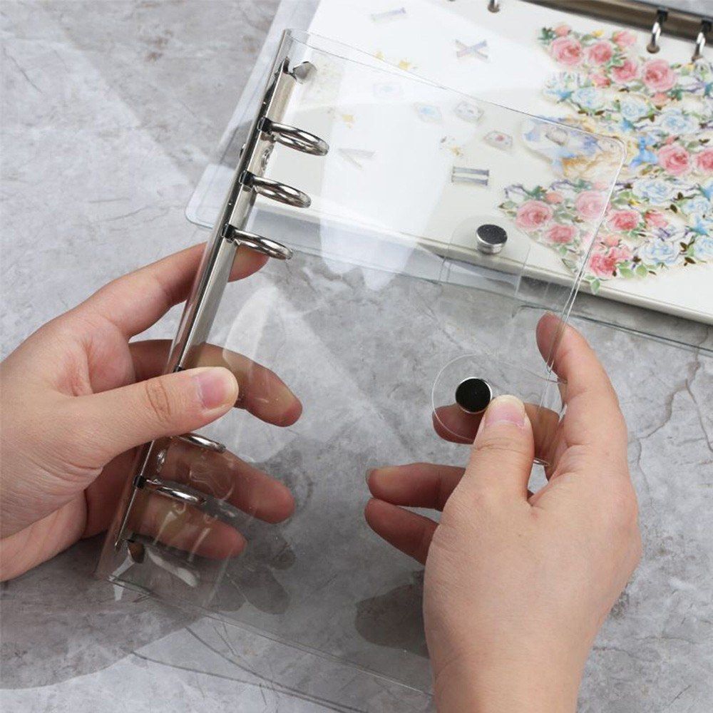 1Pc Transparent PVC Clip File Folder Loose Notebook Sheet