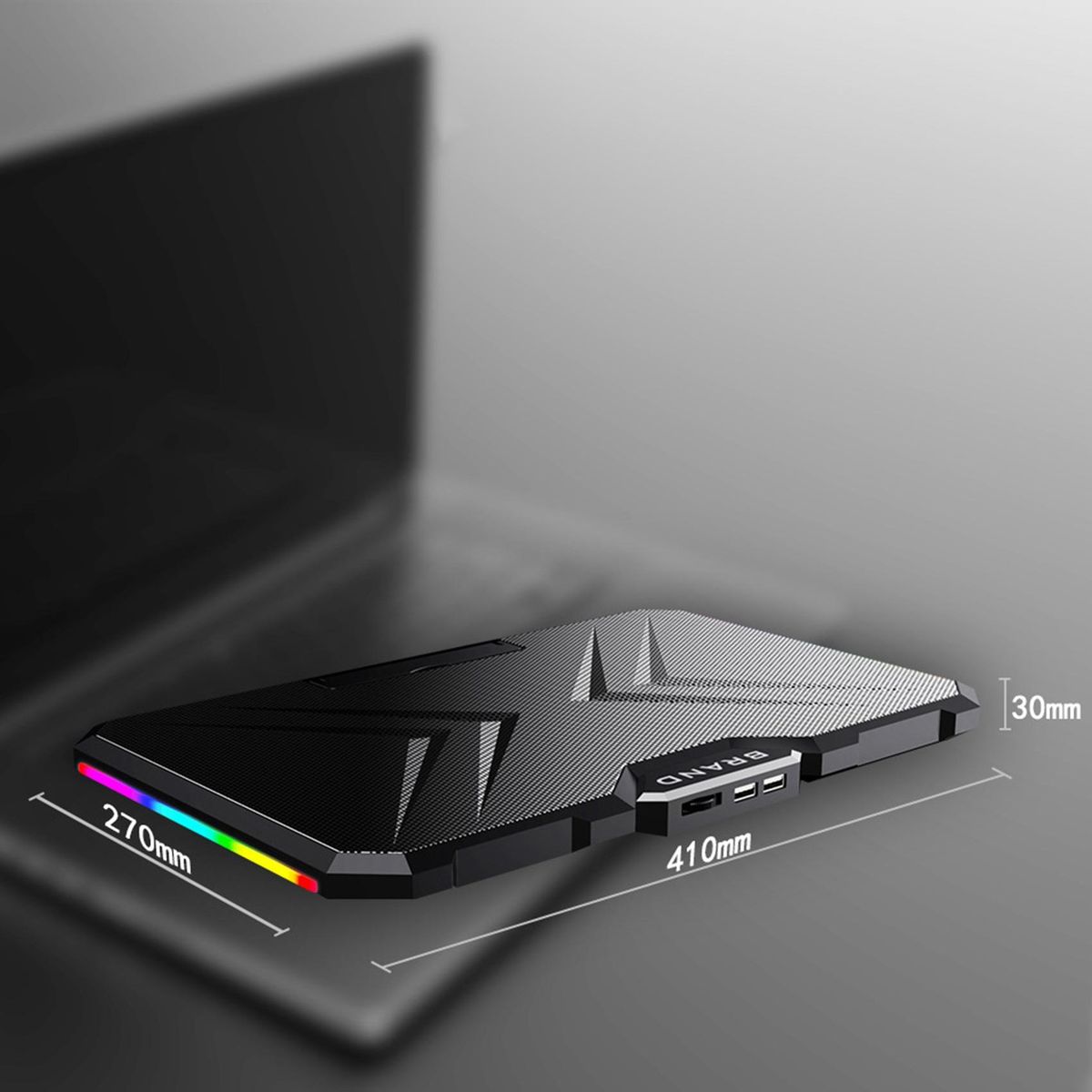 Notebook Cooler 2 Ultra-Quiet Fans 2 USB Ports Height