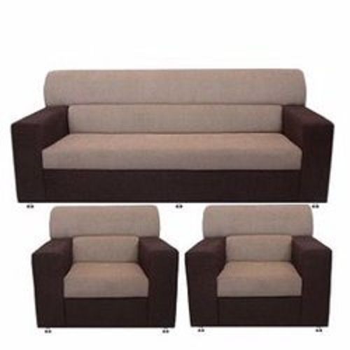 PAWA FURNITURE Brown And Cream Colour 5 Seater Fabric Sofa. (Delivery To Lagos Only)