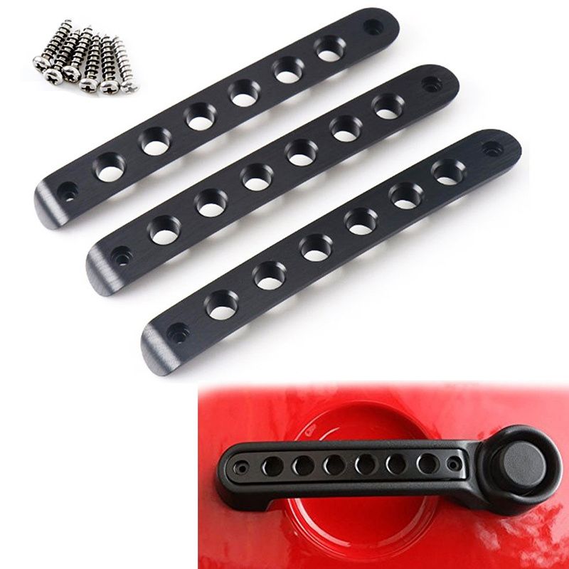 For Grab Black Front JKU Door Accessories Jeep Rear Handle 2007-2016 Parts Unlimited Rubicon Inserts Sahara Cover JK Wrangler