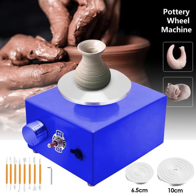 Pottery Wheel Turntable Machine Electric DIY Clay Tool For Blue