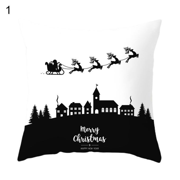 Christmas Pillowcase Decorative Clear Printing Washable-