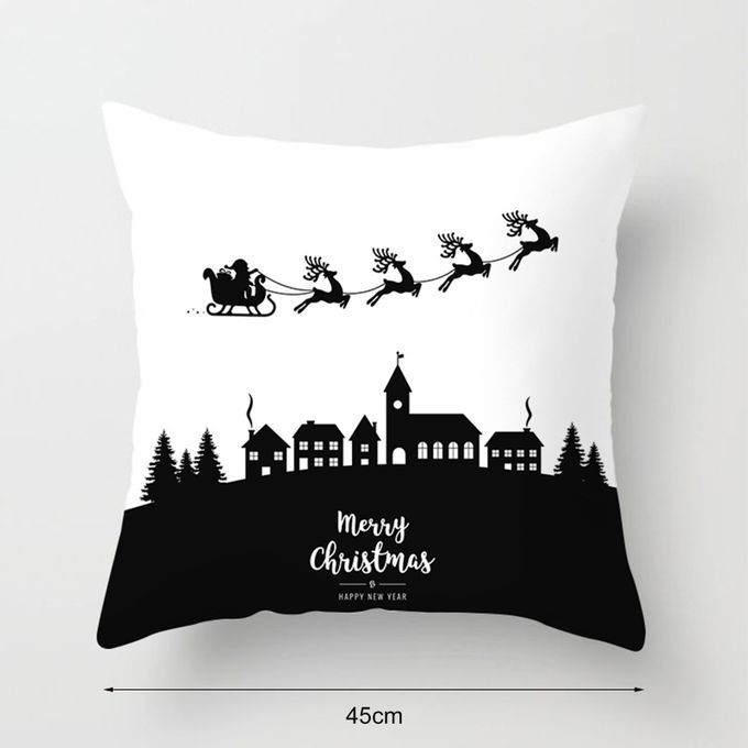 Christmas Pillowcase Decorative Clear Printing Washable-