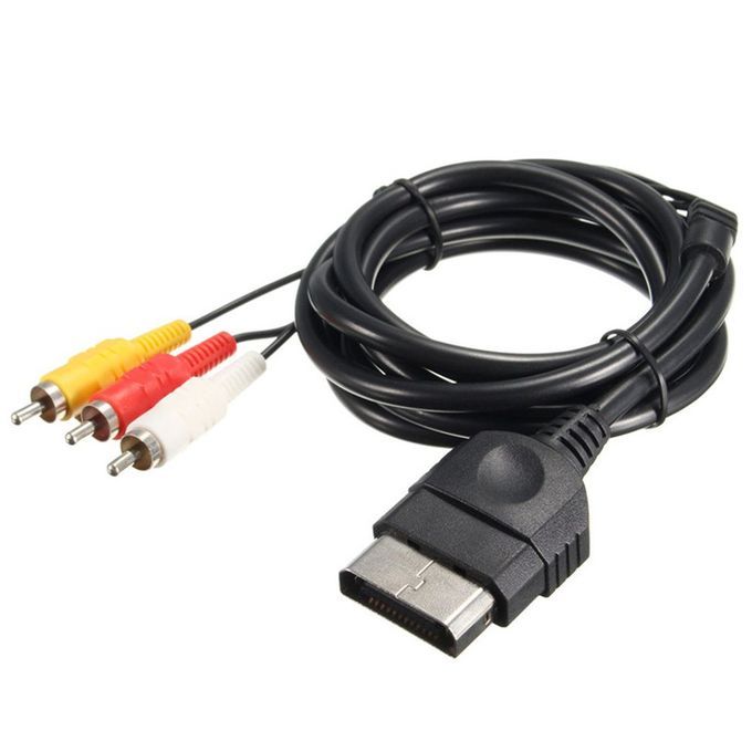 1x 6FT AV Audio Video  Omposite  Able  Ord R A  Able For XBOX  L I  1-black