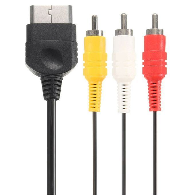 1x 6FT AV Audio Video  Omposite  Able  Ord R A  Able For XBOX  L I  1-black