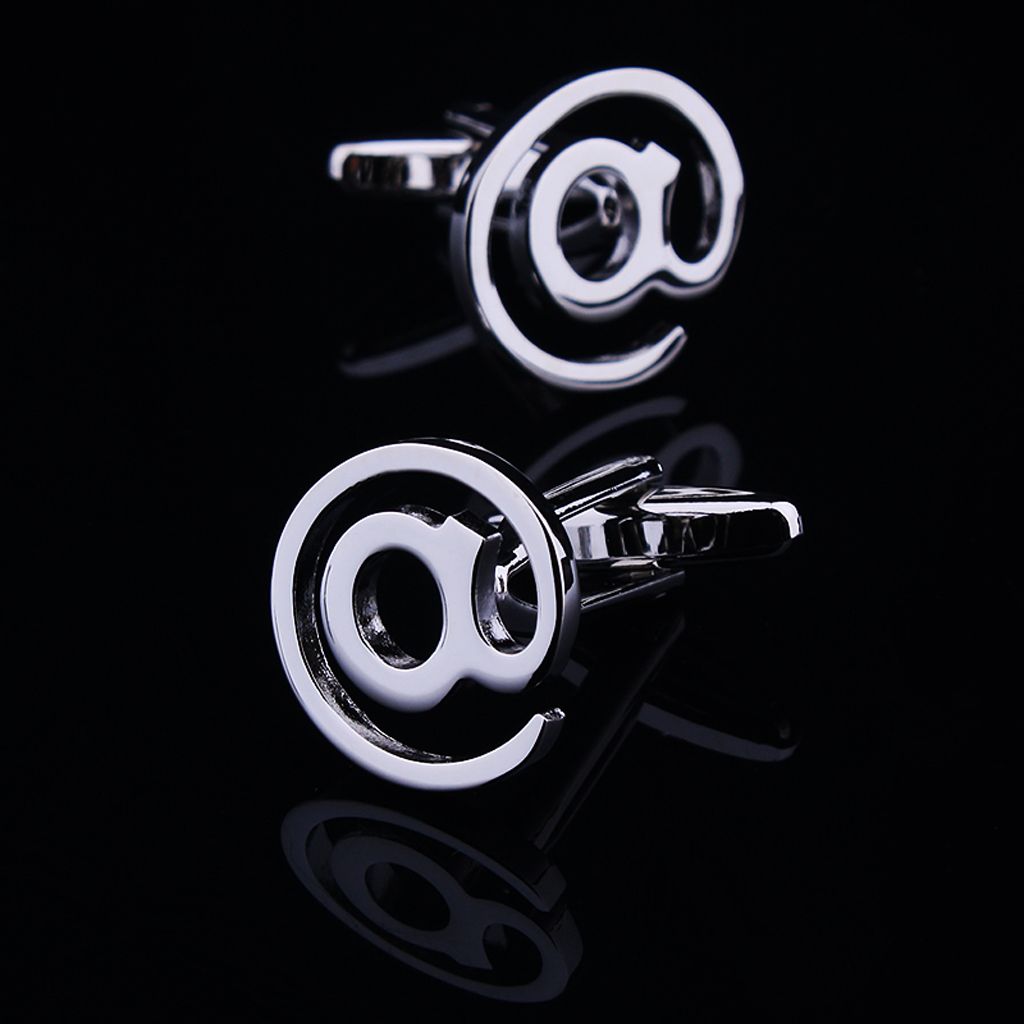 Mens Novelty @ At Internet Email Symbol Cufflinks Cuff Links