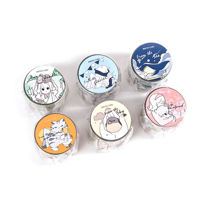 10pcs 1lot Decorative Adhesive Tapes Cartoon Animals Bear